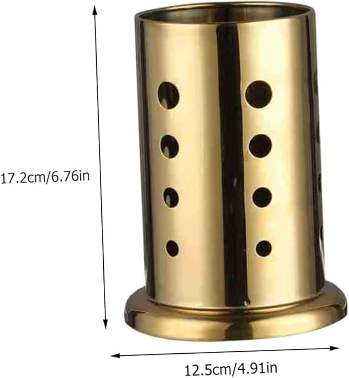 PRETYZOOM 2pcs Stainless Steel Chopsticks Holder Versatile Utensil Organizer for -saving Design for Chopsticks Forks and Spoons Gold Base