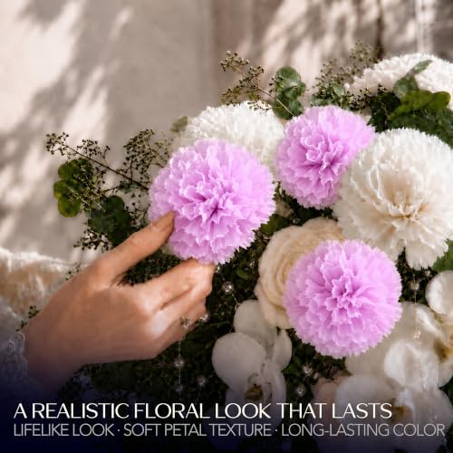 Royal Imports Carnation Artificial Flowers for Weddings – Light Pink 100pk - Image 6