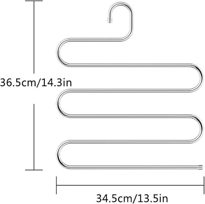 Hangers Pants Hangers Scarf Hanger S-Type Clothes Pants Hanger 5 Piece Jeans Hanger Closet Storage Pant Hangers Clothes Hangers