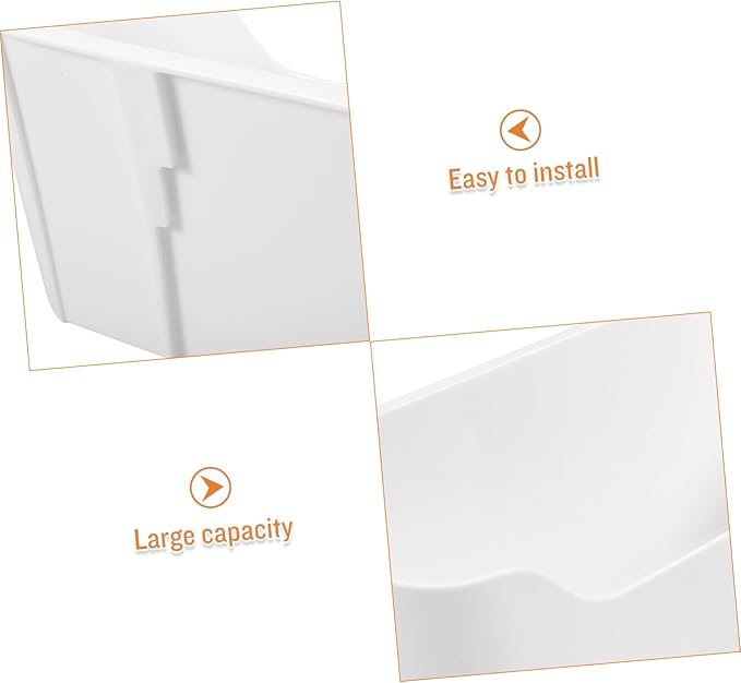 SHOWERORO 2pcs Bathroom Cabinet Organizer Wall Makeup Storage Box Sink Organizer Adhesive Mount Fridge Drink Holder