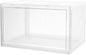 MAGICLULU Transparent Dustproof Shoe Storage Box Portable Organizer for Sneakers Sturdy Container with Buckle Closure for Home Closet Use Space-saving Design