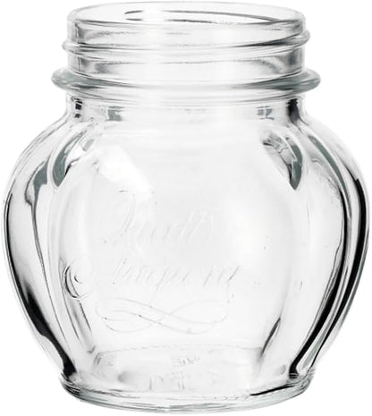 Bormioli Rocco Quattro Stagioni Stacking Jar (Set of 4) - 9.25 Oz Glass Jar - Nestable & Stackable, Wide‑Mouth for Canning, Serving & Storing - Dishwasher & Freezer‑Safe Glass Container, Made in Italy