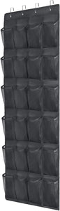 Over the Door Shoe Organizer 24 Extra Large Pockets Hanging Shoe Rack Holder for Closet Storage Hanging Shoe Organizer