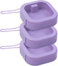 3 Pcs 3.74 * 3.74 * 1.18 in Purple Portable Hair Tie Organizer, Travel Hair Accessories Organizer Storage Boxes Portable Holder, Bathroom Cotton Swab Dispenser for Women/Mom