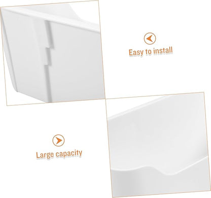 2pcs Bathroom Wall Organizer Wall Mount Kitchen Shelves No Drilling Reusable Remote Storage Box Stationery Organizer Space Saver