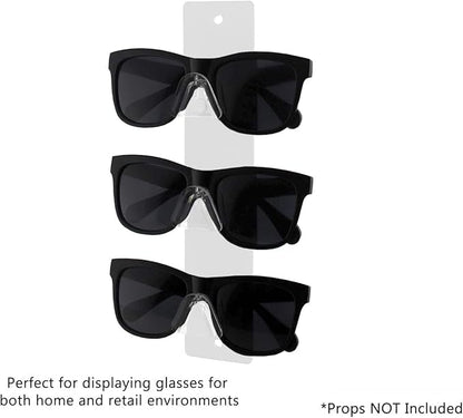 Marketing Holders Eyeglasses Holder White Acrylic Sunglasses Wall Mount Glasses Organizing Rack with Hanging Hardware 3 Tier Display Multi Pair Eyewear Reading Bifocals Frames Shades