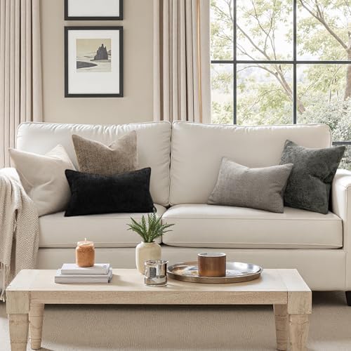 MIULEE Decorative Couch Throw Pillow Covers 16x16 Inch Black 2 Pack - Image 2