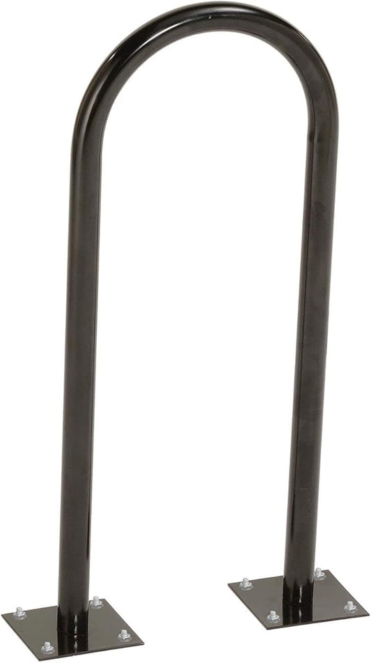 Global Industrial U-Rack Bike Rack, Flange Mount, 2-Bike Capacity, Steel Construction, Black Powder Coat Finish, Commercial Bike Rack for Stores, Parks and Schools