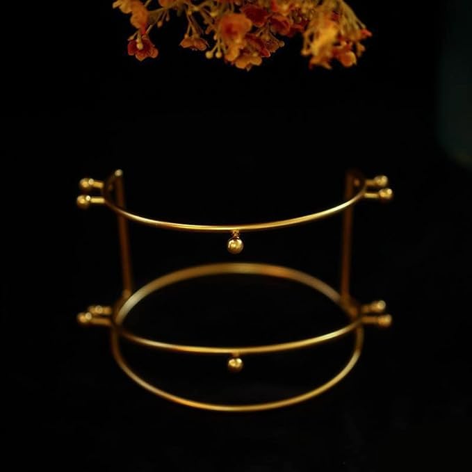Tiara Crown Headband 2 Layer Display Rack Gold Metal Princess Crown Stand Holder Crystal Headbands Storage Organizer