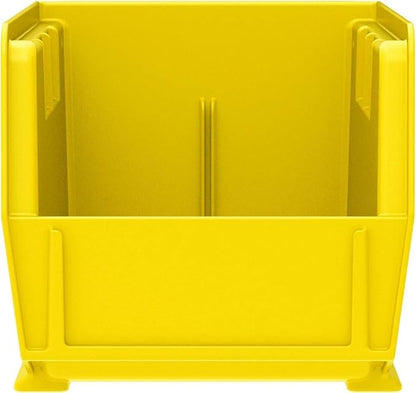 Akro-Mils 30230 AkroBins Plastic Storage Bins, Space-Saving Stackable Bins for Garage, Pantry, Craft Organization, 11" x 5" x 5", Yellow, 12-Pack