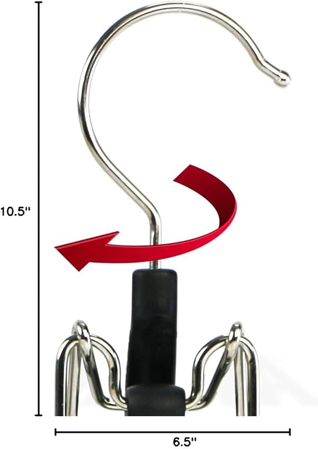 Mawa by Reston Lloyd Non-Slip Space-Saving Clothes Hanger with Clamp for Pants and Skirts, Style M/26, 1-Piece, Silver