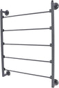 Wall Mounted Scarf Rack, 5-Tier Metal Scarves Towels Rack Wall Display Silk Ribbon Storage Organizer Black Hijab Hanger for Flower Shop Retail Store (Black)