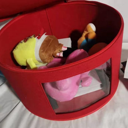 Hat Box Organizer Round Travel Hat Boxes Foldable Hat Storage Bag with Lid Hat Storage Box Hat Boxes D