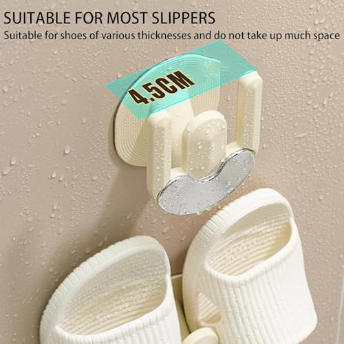 No-Drill Slipper Wall Storage Rack - Space-Saving Shoe Holder, Wall-Mounted Organizer for Entryway, Bathroom, Closet - Maximize Space & Keep Shoes Tidy