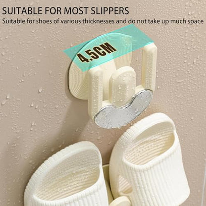 No-Drill Slipper Wall Storage Rack - Space-Saving Shoe Holder, Wall-Mounted Organizer for Entryway, Bathroom, Closet - Maximize Space & Keep Shoes Tidy
