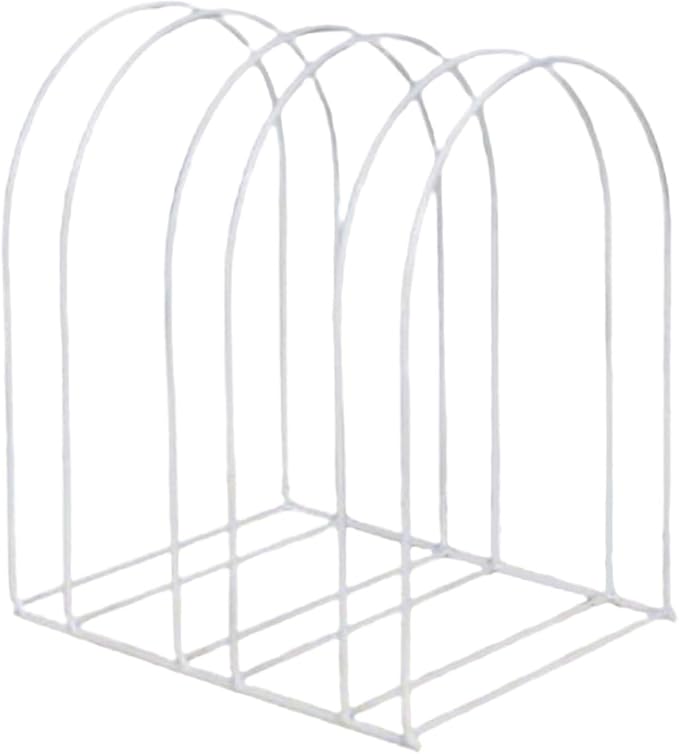 Yajuyi Tabletop Hat Holder Knitted Hat Storage Rack Stylish Multi Grid Decoration Metal Swim Cap Hanger Hat Display Stand for Home, White