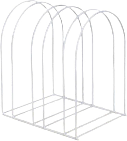 Yajuyi Tabletop Hat Holder Knitted Hat Storage Rack Stylish Multi Grid Decoration Metal Swim Cap Hanger Hat Display Stand for Home, White