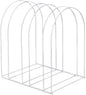Yajuyi Tabletop Hat Holder Knitted Hat Storage Rack Stylish Multi Grid Decoration Metal Swim Cap Hanger Hat Display Stand for Home, White