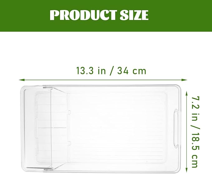 Amosfun Stackable Refrigerator Can Holder Rolling Beverage Organizer Bin for Fridge Efficient Drink Dispenser for Soda Beer More for Everyday Use