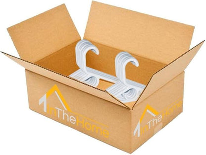 Heavy Duty White Hangers Tubular Plastic Hangers, Set of 24 (Heavy Duty)