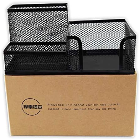 Fengtaiyuan T04, Black Metal Wire Mesh Pencil Holder, Desk Organizer (Black-T04) by Fengtaiyuan