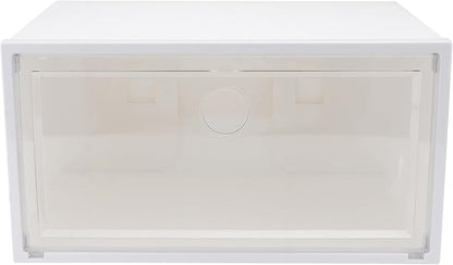 Ciieeo Creative Plastic Shoe Box with Side-opening Lid, Large Capacity 34x18x25cm Dustproof and Anti-oxidation Shoe Storage Organizer for Home and Entryway