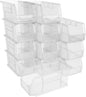 Hudson Exchange 11" x 5-1/2" x 5" (12 Pack) Plastic Stackable Storage Bin and Hanging Container, Clear