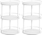 YATINEY Spice Rack, Set of 2 Lazy Susan Organizer, 3-Tier Turntable Organizer For Cabinet, Compact and Versatile, for Kitchen Countertop, White SR23L2WW