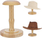 Cowboy Hat Stand Vintage Dome Dock Tabletop Hat Rack Holder Rustic Helmet Display Stand for Caps Wigs Helmet Cap Organizer Display Riser Decor for Home Desktop Shelf (Blanched Almond)