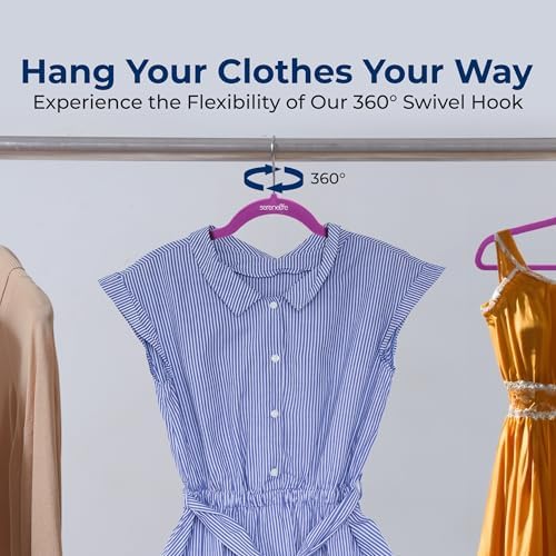 SereneLife Velvet Hangers – 20 Pack, Slim & Space Saving for Closets - Image 6