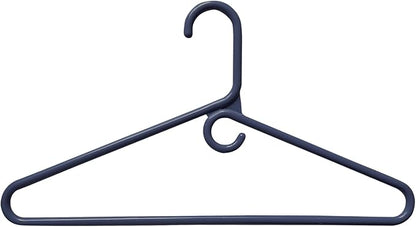 Clothes Hangers 10 Pack Plastic - Heavy Duty Space Saving Coat, Velvet Hangers, Pant Hangers for Closet Organization - Durable Non-Slip, Navy Wardrobe Essentials Bulk Storage