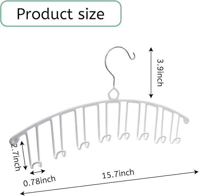 Tank Top Hanger, Stainless Steel Bra Hanger Belt Organizer, Belt Organizer for Closet Space Saving Hangers for Bras, Slings, Belts, Silk Stockings, Bags, Vests, Ties, Towels (Green)