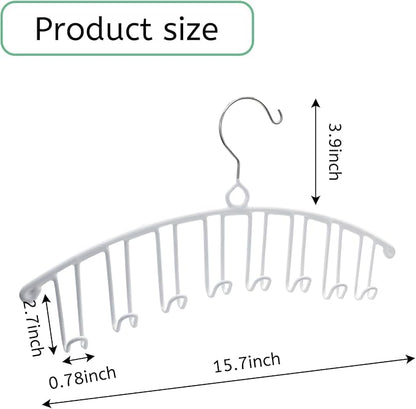 Tank Top Hanger, Stainless Steel Bra Hanger Belt Organizer, Belt Organizer for Closet Space Saving Hangers for Bras, Slings, Belts, Silk Stockings, Bags, Vests, Ties, Towels (Green)