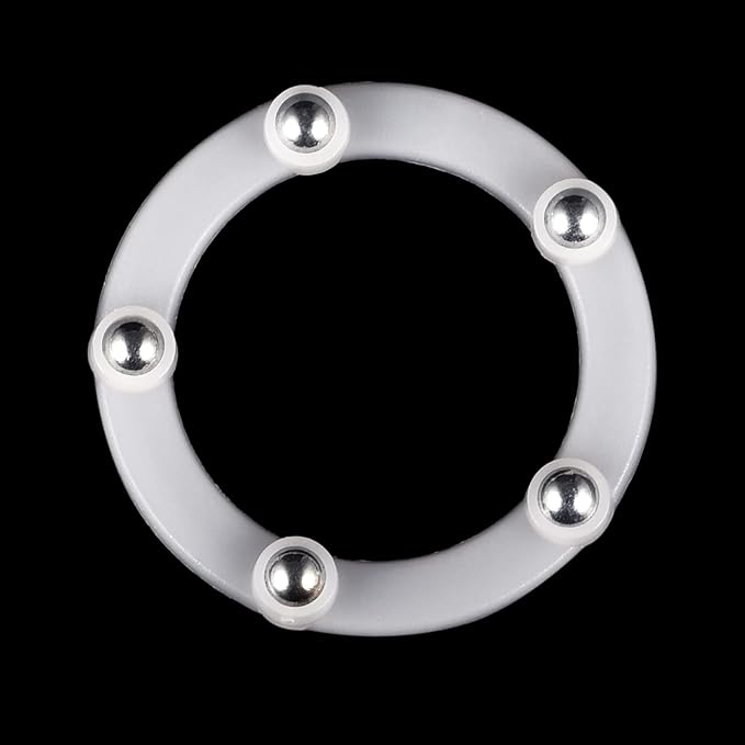 MECCANIXITY 2inch Rotating Swivel Stand with Steel Ball Bearings Annular Lazy Susan Base Turntable for Kitchen Corner Cabinets, 55 x 40mm White Pack of 6