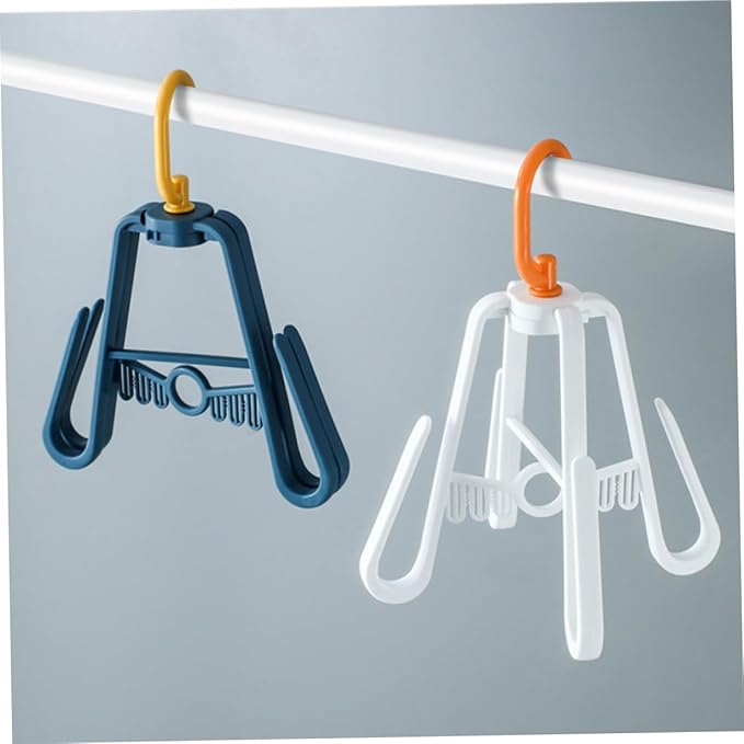 Garneck 3pcs Foldable Hanging Shoe Rack Multi-functional Drying Storage Organizer for Sandals Slippers and Shoes Space-saving Design Multi-hook for Quick Drying and Efficient Storage