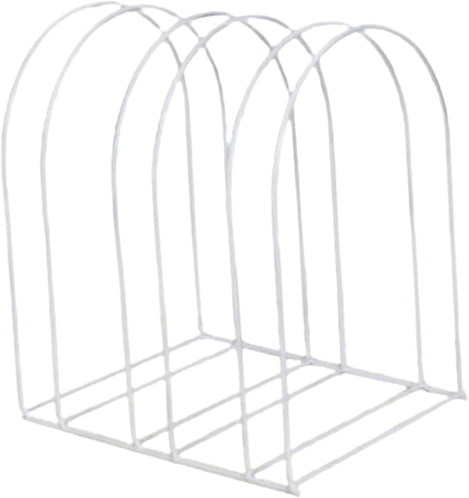 Yajuyi Tabletop Hat Holder Knitted Hat Storage Rack Stylish Multi Grid Decoration Metal Swim Cap Hanger Hat Display Stand for Home, White