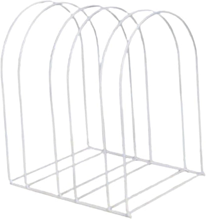 Yajuyi Tabletop Hat Holder Knitted Hat Storage Rack Stylish Multi Grid Decoration Metal Swim Cap Hanger Hat Display Stand for Home, White