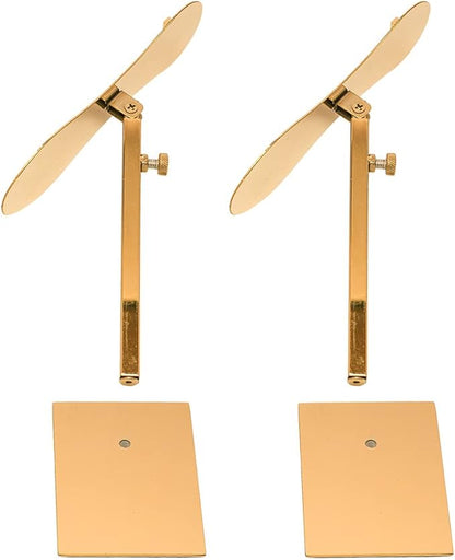 Shoe Display Stand Golden, Risers Stand Countertop Adjustable Shoe Rack Retail Supplies Stainless Steel Shoe Display, 2 Sets of Shoe Rack