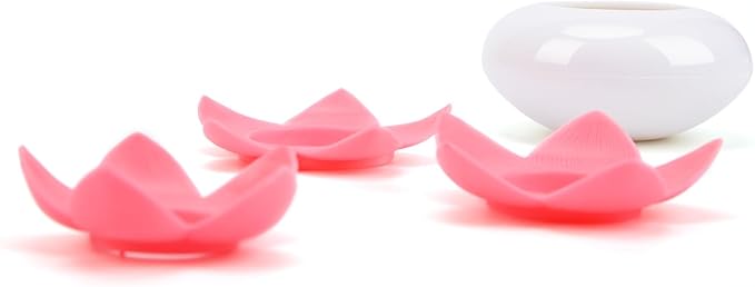 Bloss Lotus Cotton Swab Holder Q-tip Holder Cotton Bud Swabs Toothpick Organizer Dustproof Holder Home Decor - Pink For Mothers Day Gifts