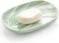 OTHIX Ceramic Soap Dish with Unique Marble Texture, Decorative Bar Soap Holder for Bathroom and Kitchen, Cute Soap Dishes for Bar Soap, Jewelry, Ring (Green Texture)
