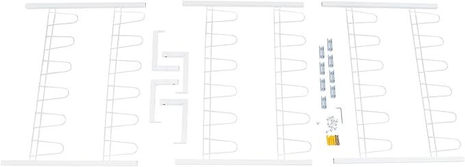70 Inch 6-Tier Wall Mounted Metal Shoe Organizer, Hanging Shoe Rack for 18 Pairs, Space Saving Heavy Duty Iron Shoe Storage Caddy for Closet Entryway Garage (White)