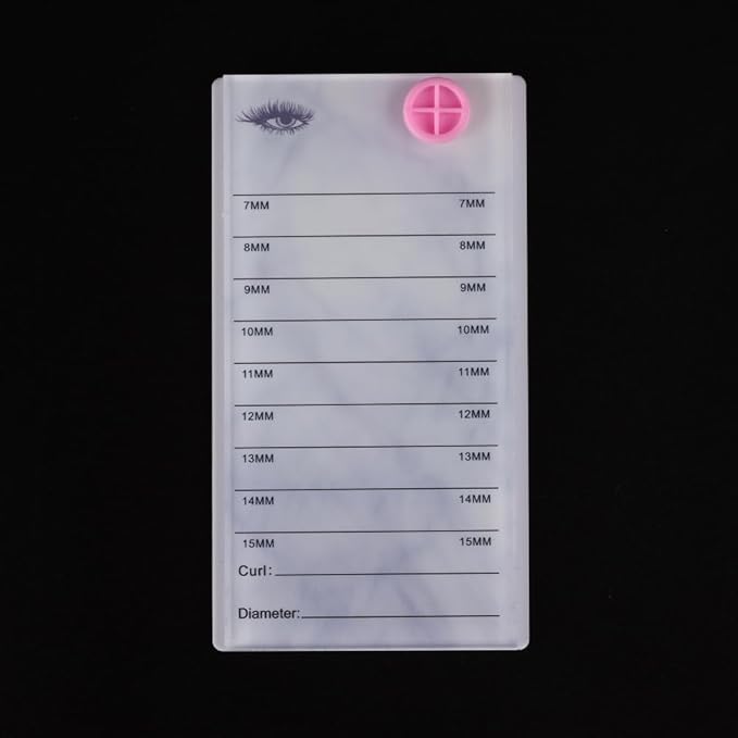 Acrylic Eyelash Pallet For 8 Layers Storage Organizer, Grafting False Eyelashes With 7-15mm Scale Glue Cup Palette, Cosmetic Beauty Extension Supplies (A Marble White Pallet)