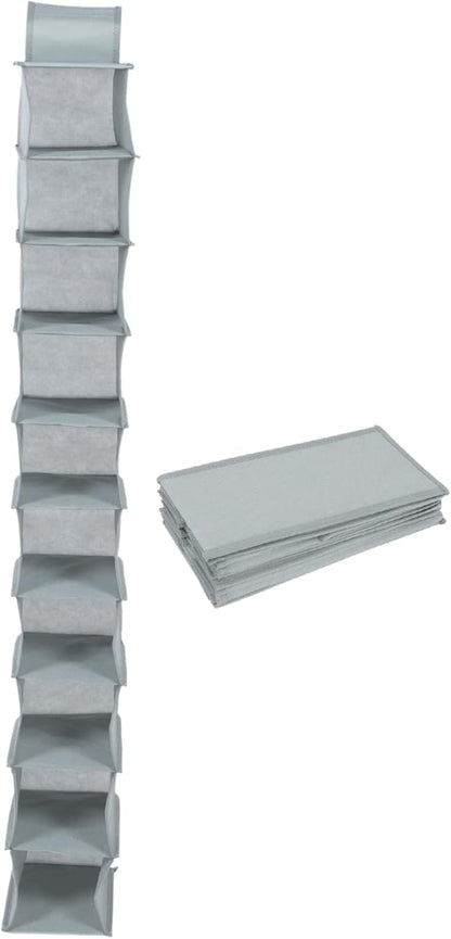 Ciieeo Foldable Shoe Storage Rack Portable Organizer for Closet Non-Woven Hanging Bag for Indoor/Outdoor Use Convenient for Home and Dormitory