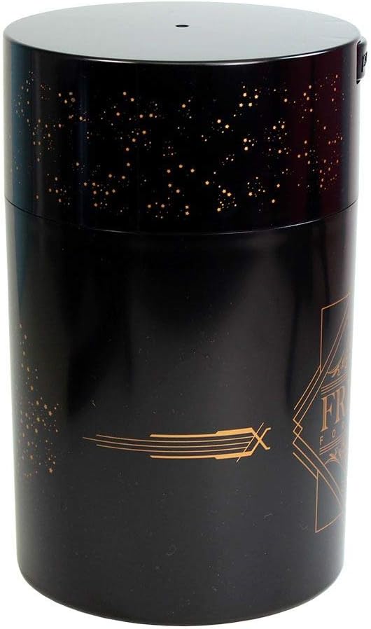 Coffeevac 1LB – Patented Airtight Container | Multi-use Vacuum Container Works as Smell Proof Containers for Ground Coffee and Coffee Bean Containers. Black with Gold Logo