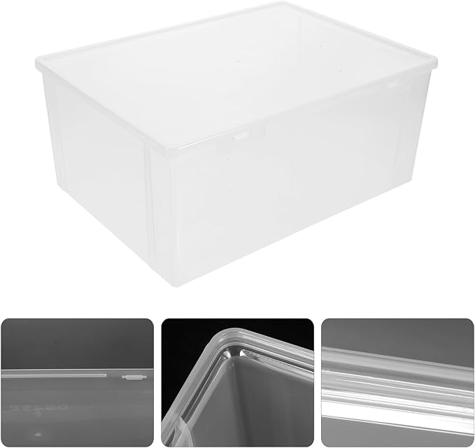 Garneck Thickened Stackable Shoe Boxes with Lids, Large Capacity Plastic Shoe Storage Organizer for Closet Dustproof and Moisture Resistant