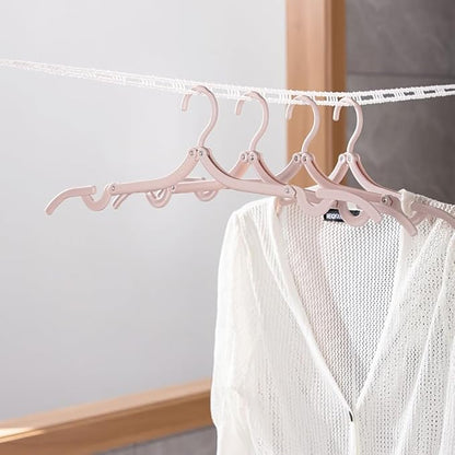 10 Pieces Travel Hangers Travel Accessories Portable Folding Clothes Drying Rack for Traveling(Colorful)