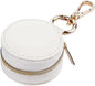 Ximimark 1pcs Chic Mini Hanging Jewelry Box - 1.97" Faux Leather, Waterproof Organizer for Rings, Earrings, Necklaces & Accessories with Decorative Zipper