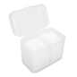 2-Grid Nail Storage Box, Transparent Cosmetic Organizer for Nail Polish, Remover Pads, Cotton & Crafts, Multi-Purpose Storage Container for Tools and Accessories