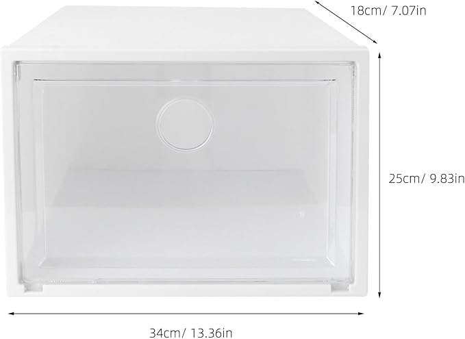 Ipetboom Stackable Plastic Shoe Storage Box Transparent Dustproof Organizer with Large Capacity for Home Shoe Protection and Space Saving