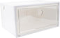 Creative Shoes Organizer Box 34×18×25cm Large Capacity Plastic Shoe Storage Case with Side Opening Door for Home Closet Organization
